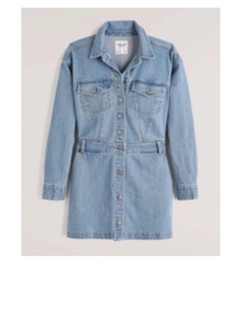Denim Shirt Dress  - Light Wash